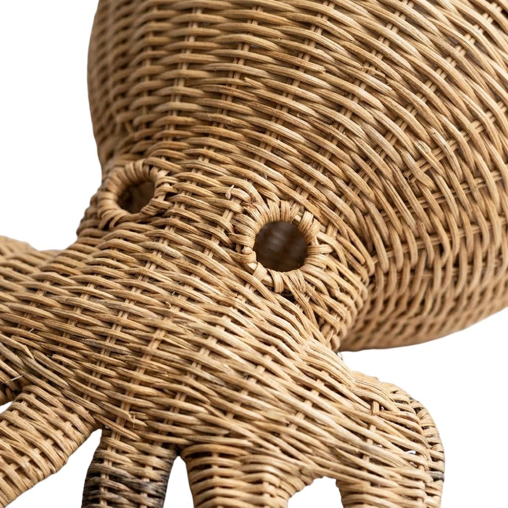 Woven Wicker Octopus Wall Decor, rattan kids furniture, wholesale, bulk