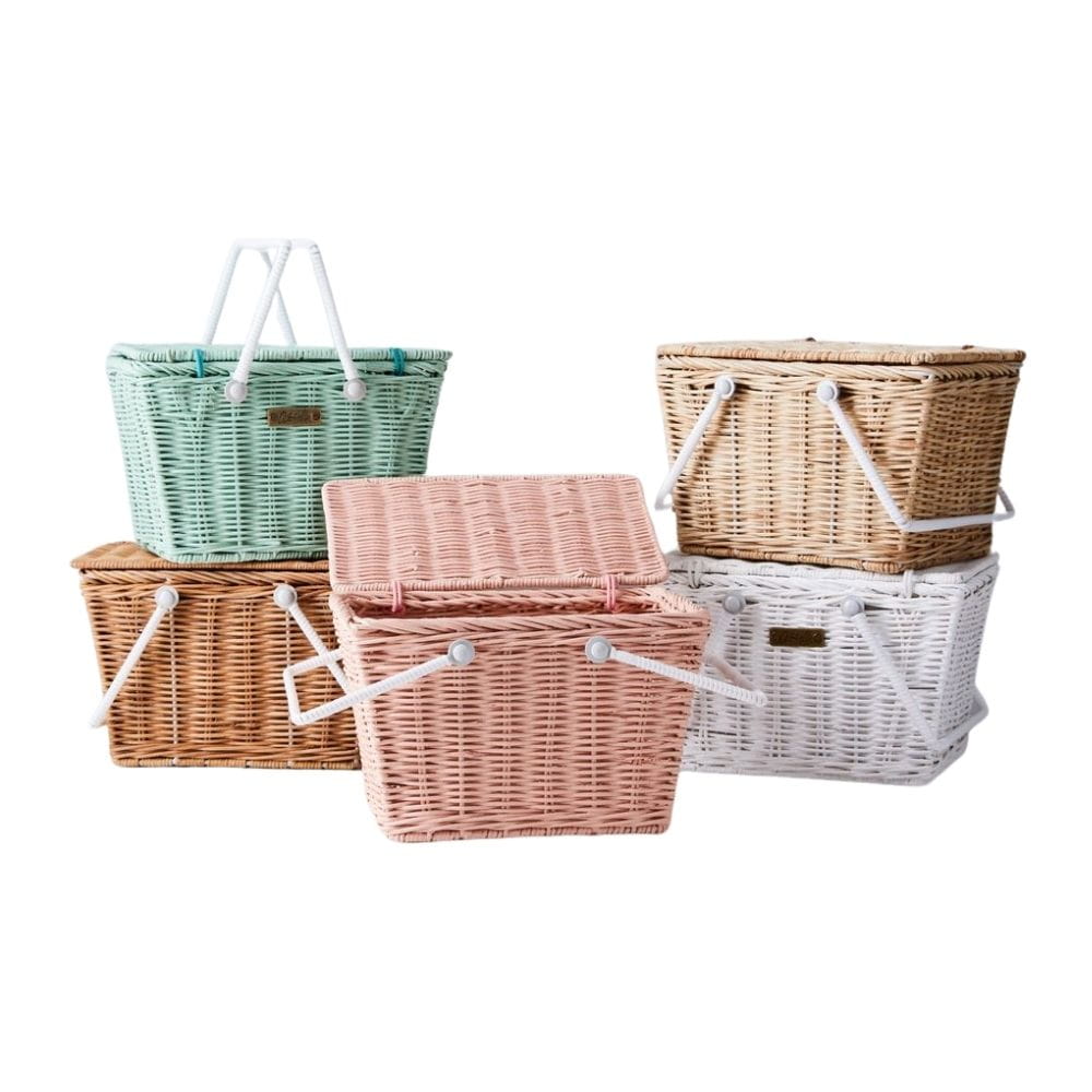 Kids Rattan Picnic Basket, rattan kids basket, rattan kids toys, rattan kids furniture, wholesale, bulk