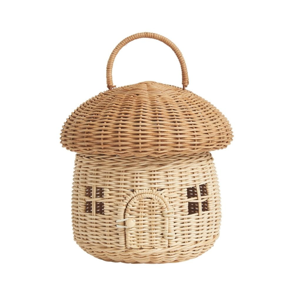 Kids Wicker Mushroom Basket, rattan kids basket, rattan kids toys, rattan kids furniture, wholesale, bulk