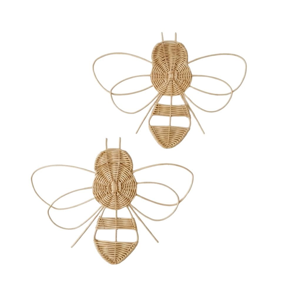 Rattan Bee for Baby Room Wall Decor, rattan kids furniture, wholesale, bulk