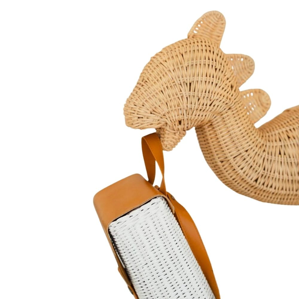 Rattan Dinosaur Head Wall Decor, rattan kids toys, rattan kids furniture, wholesale, bulk