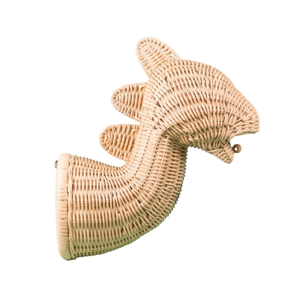 Rattan Dinosaur Head Wall Decor, rattan kids toys, rattan kids furniture, wholesale, bulk