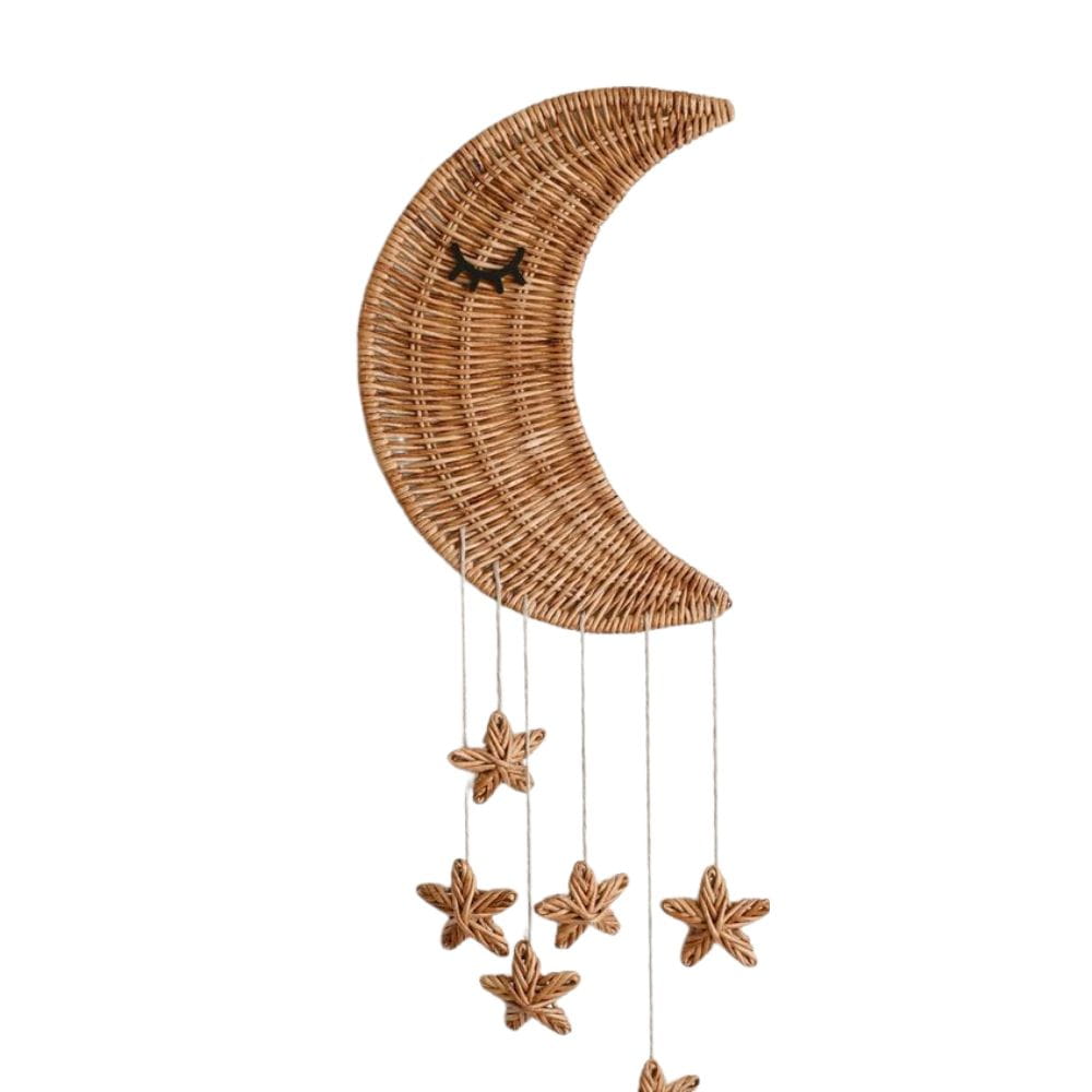Rattan Moon Wall Decor Kids Room, rattan kids furniture, wholesale, bulk