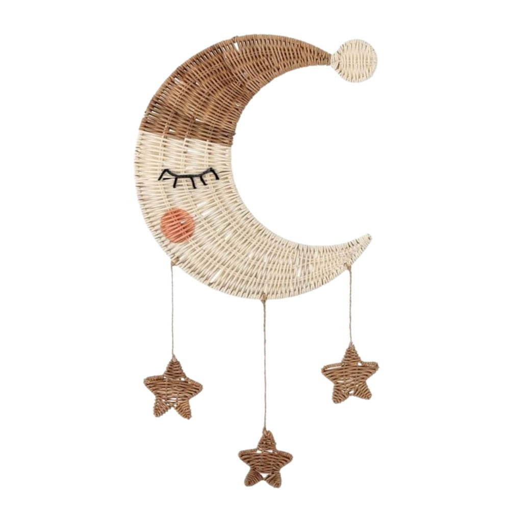 Rattan Moon Wall Decor Kids Room, rattan kids furniture, wholesale, bulk