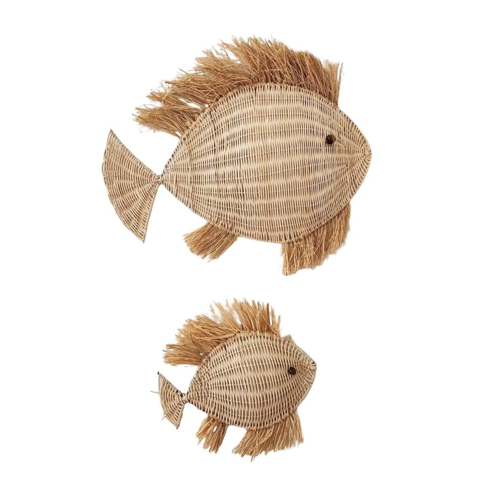 Rattan Ocean Fish Wall Decor, rattan kids toys, rattan kids furniture, wholesale, bulk