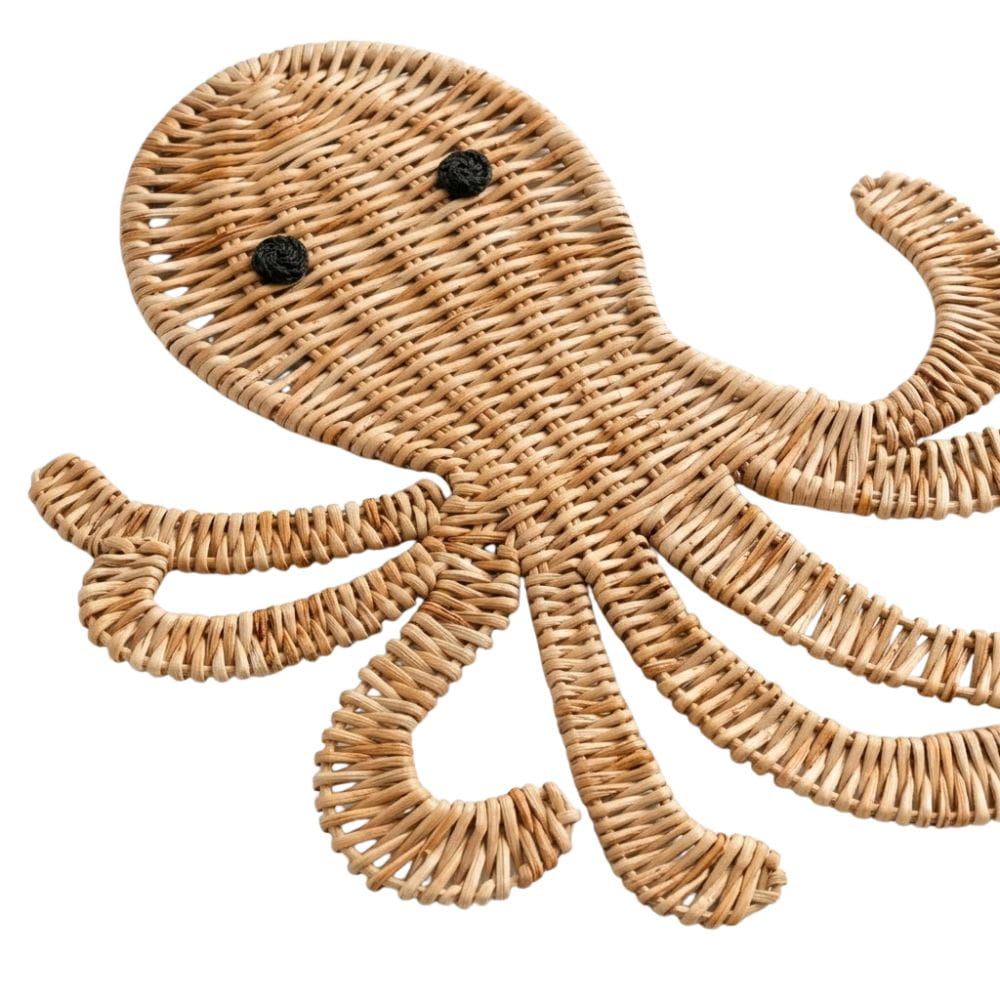 Rattan Octopus Wall Decor Toddler Room, rattan kids furniture, wholesale, bulk