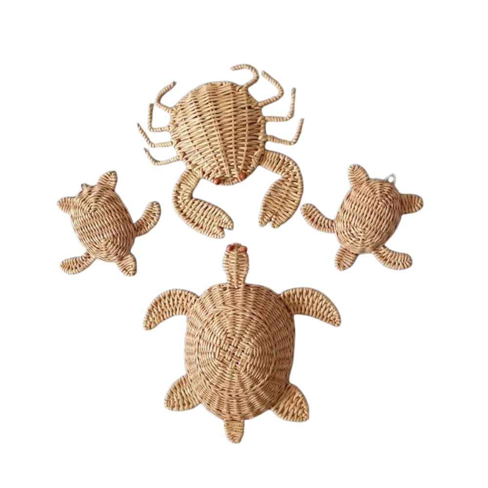 Rattan Sea Animals Wall Decor for Kids, rattan kids furniture, wholesale, bulk