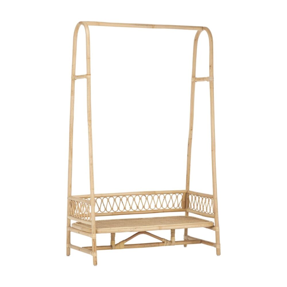 Rattan Shoe and Coat Rack Kids Room, rattan kids furniture, wholesale, bulk