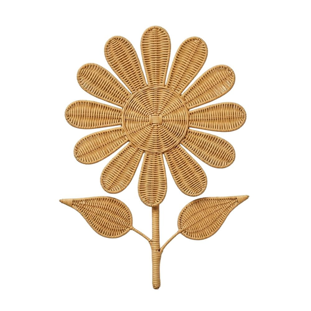 Rattan Sun Flower Wall Hanging Decor, rattan kids furniture, wholesale, bulk