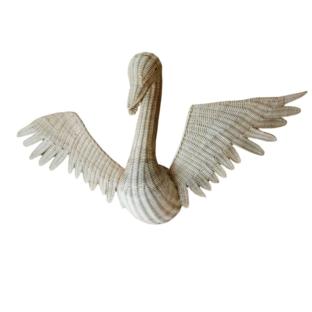 Rattan Swan Wall Decor Kids Room, rattan kids toys, rattan kids furniture, wholesale, bulk
