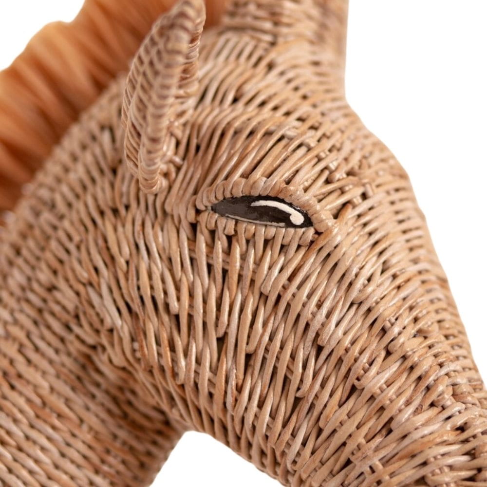 Rattan Zebra Head Wall Decor Kids Room, rattan kids toys, rattan kids furniture, wholesale, bulk