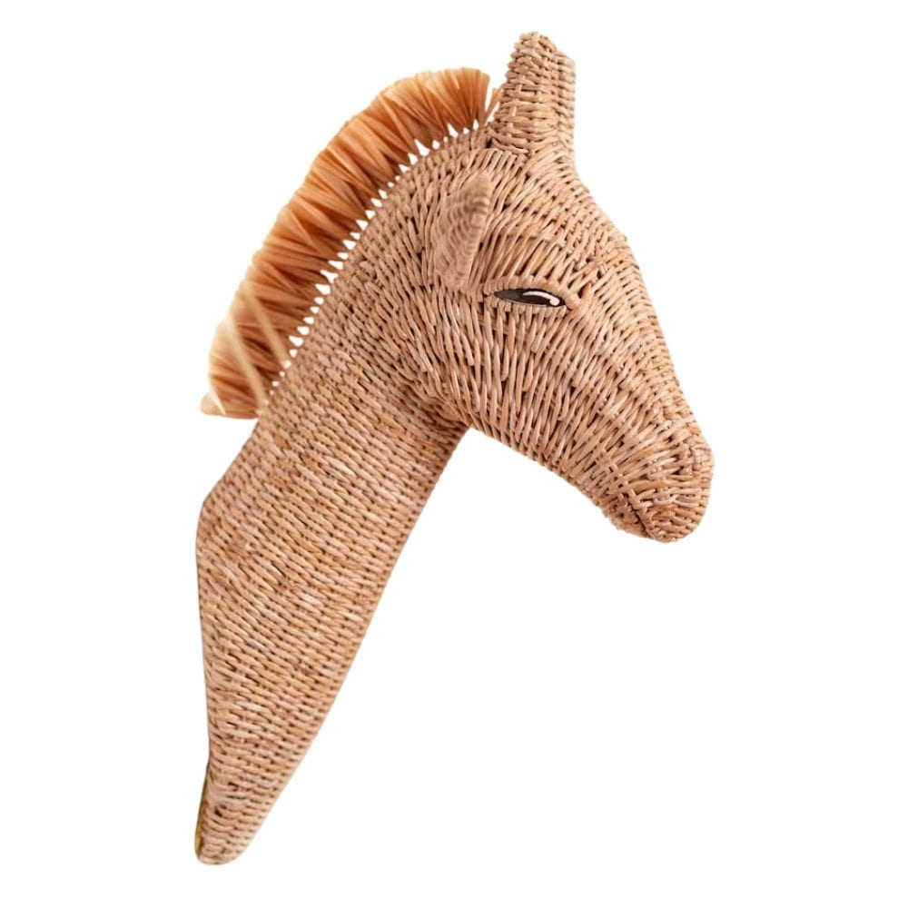 Rattan Zebra Head Wall Decor Kids Room, rattan kids toys, rattan kids furniture, wholesale, bulk