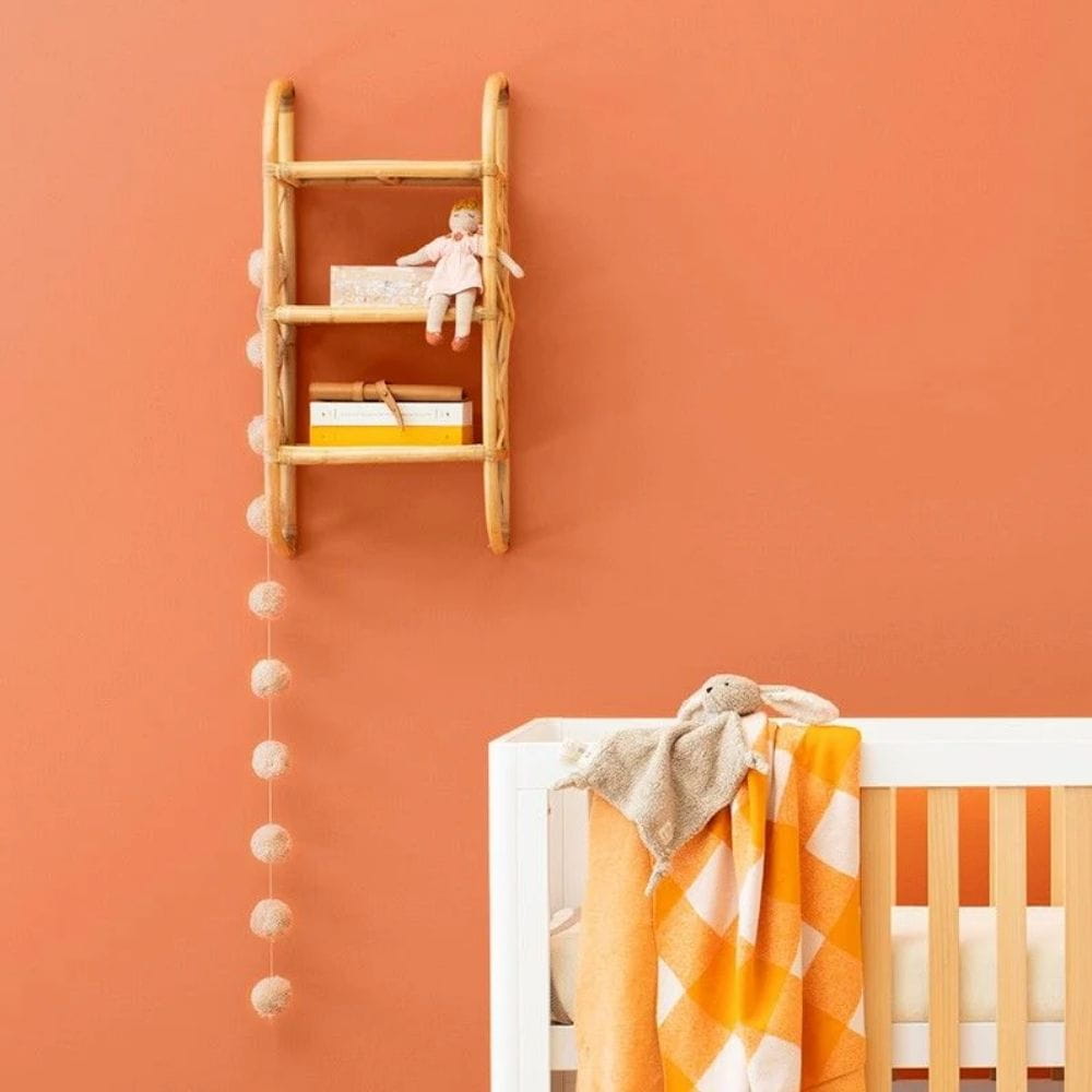 3 Tier Rattan Wall Shelves Nursery, rattan kids furniture, wholesale, bulk