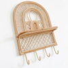 Rattan Kids Wall Shelf and Hooks, rattan kids furniture, wholesale, bulk