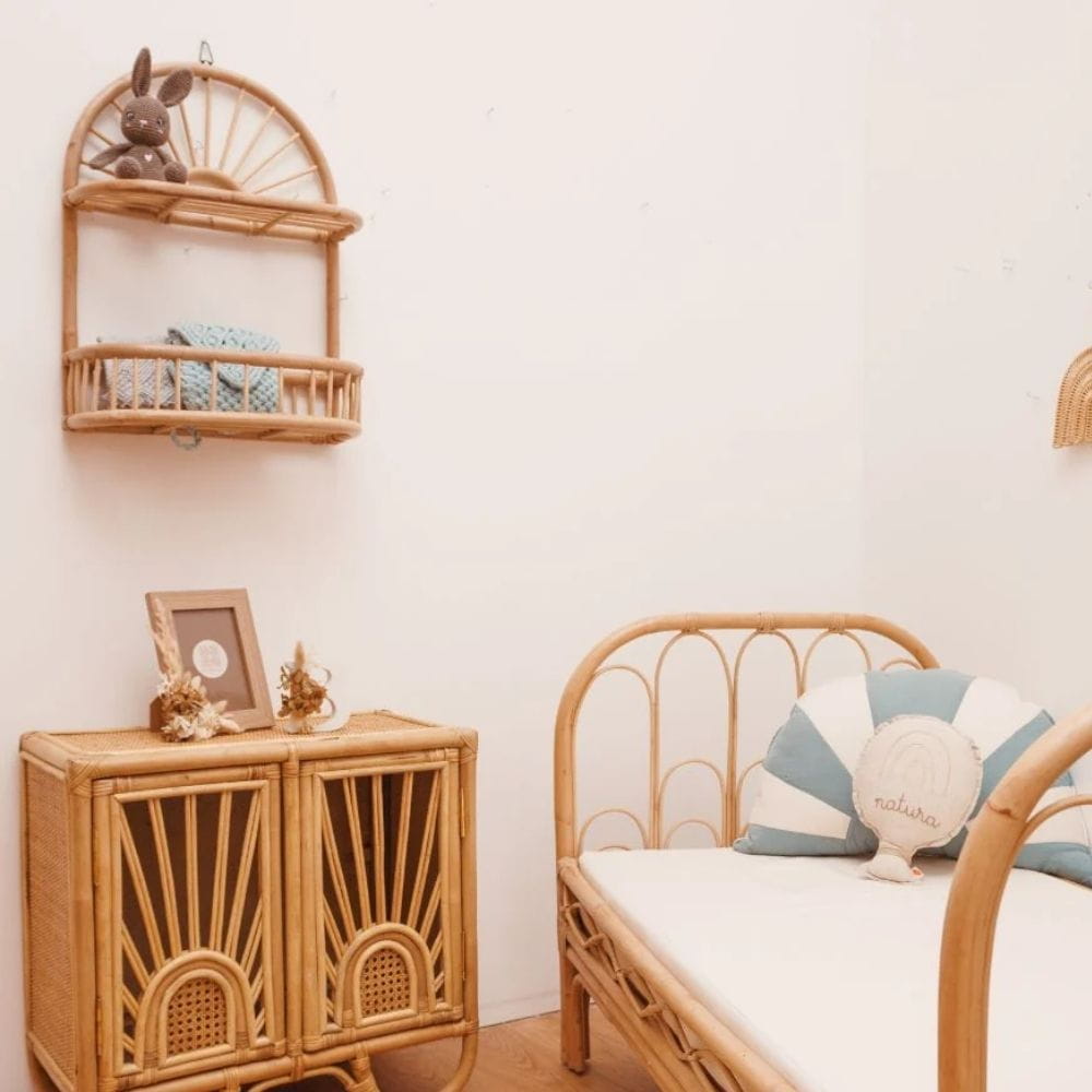 Sunshine Rattan Kids Wall Shelf, rattan kids furniture, wholesale, bulk