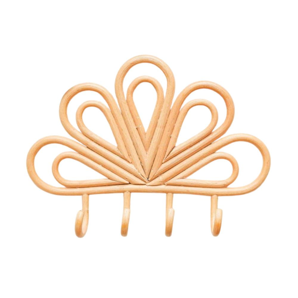 Peacock Rattan Wall Hook Children's Room, rattan kids furniture, wholesale, bulk