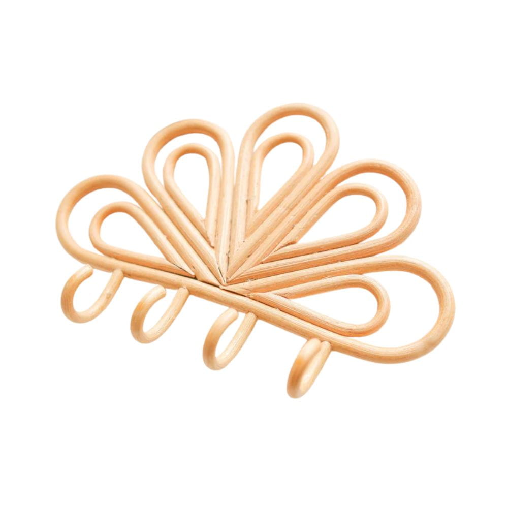 Peacock Rattan Wall Hook Children's Room, rattan kids furniture, wholesale, bulk