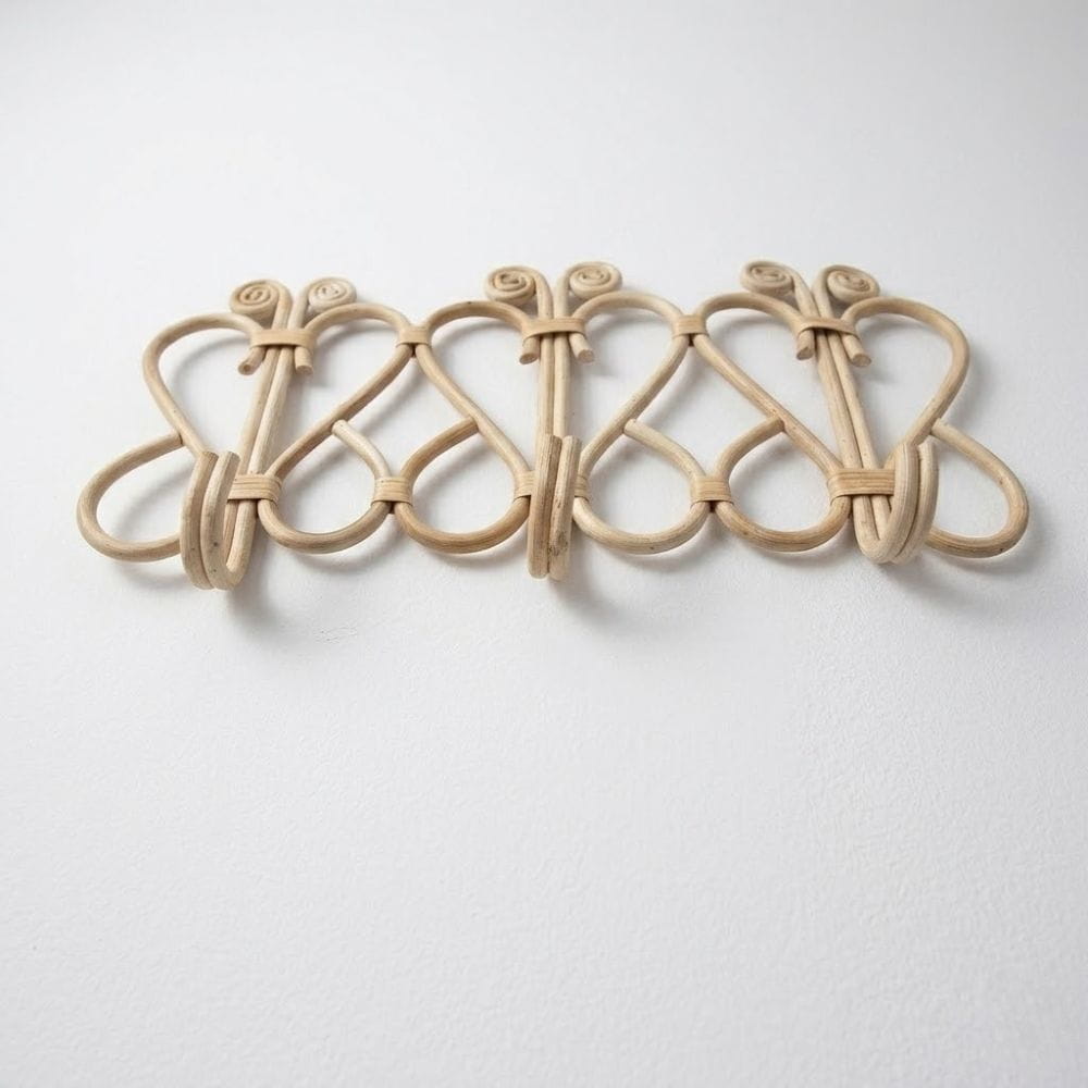Rattan Butterfly Wall Hook, rattan kids furniture, wholesale, bulk