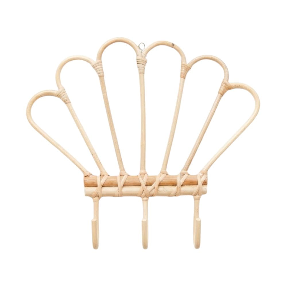 Rattan Seashell Wall Hook Nursery Room, rattan kids furniture, wholesale, bulk