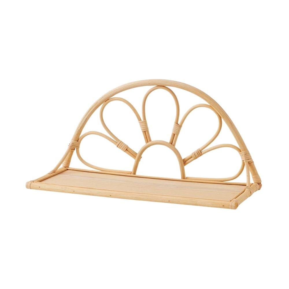 Rattan Small Kids Wall Shelf, rattan kids furniture, wholesale, bulk