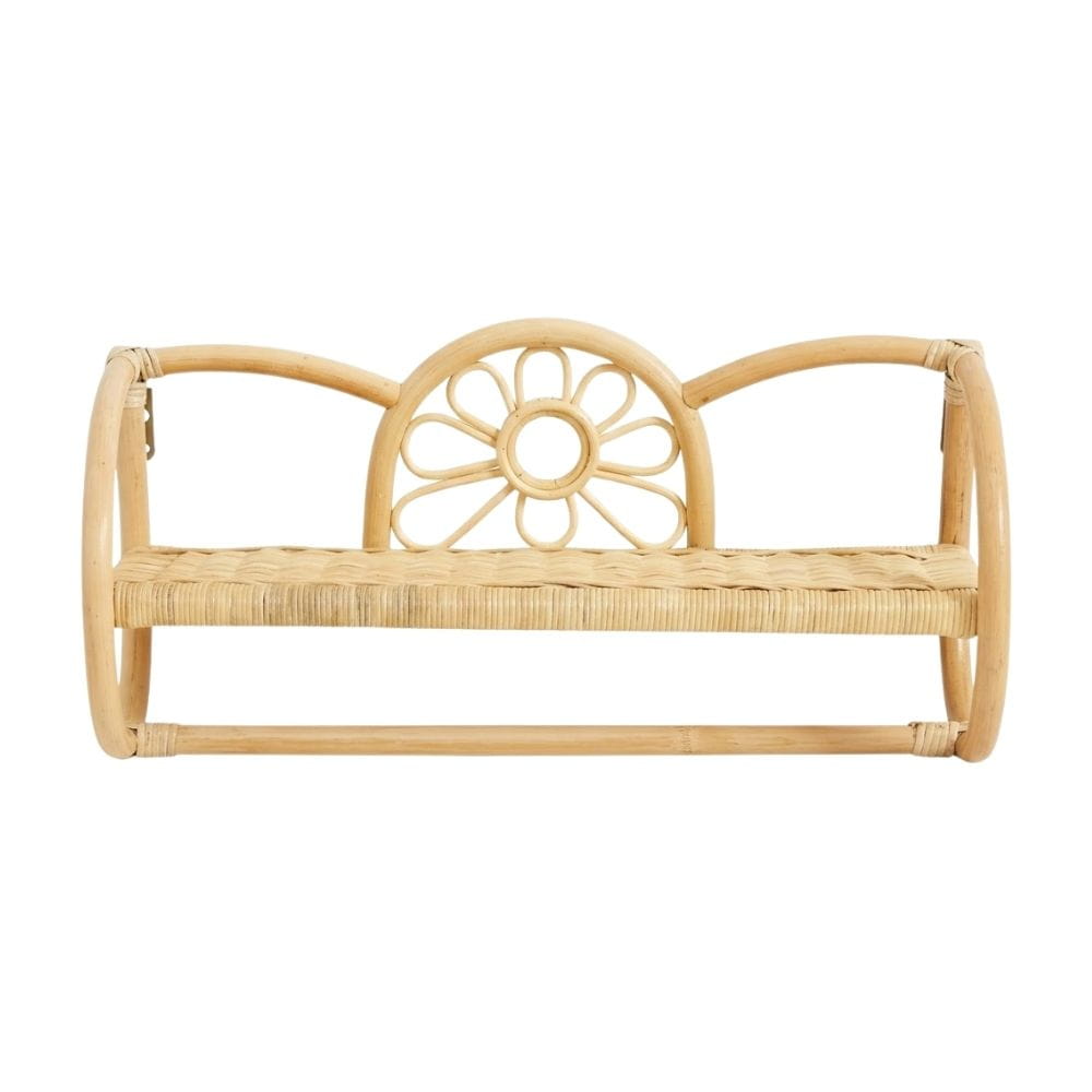Rattan Toddler Room Wall Shelf, rattan kids furniture, wholesale, bulk