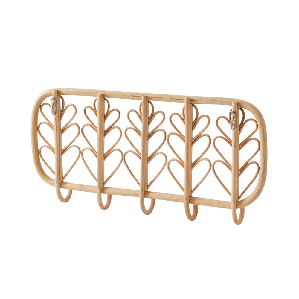 Wall Mounted Rattan Coat Rack Kids, rattan kids furniture, wholesale, bulk