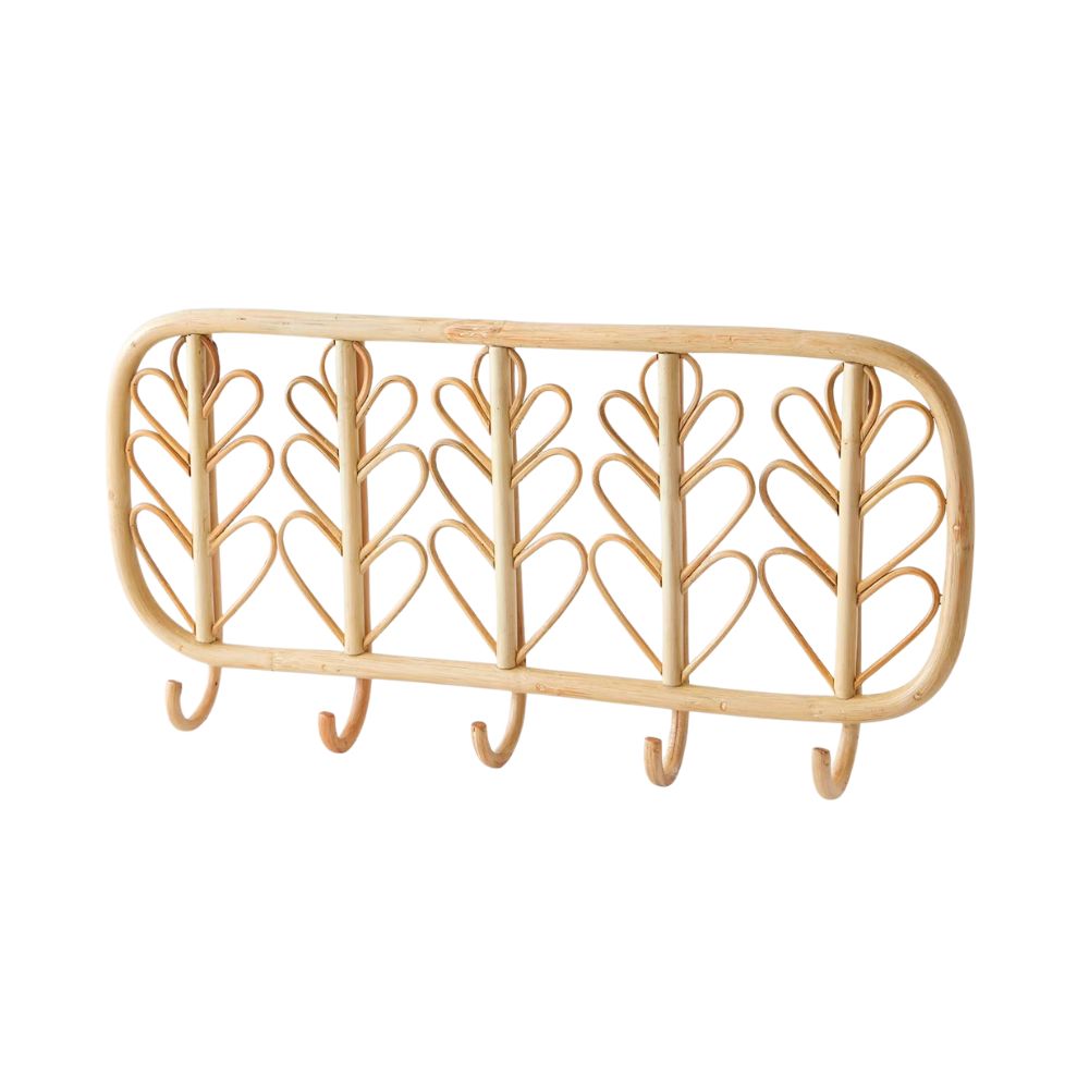 Wall Mounted Rattan Coat Rack Kids, rattan kids furniture, wholesale, bulk