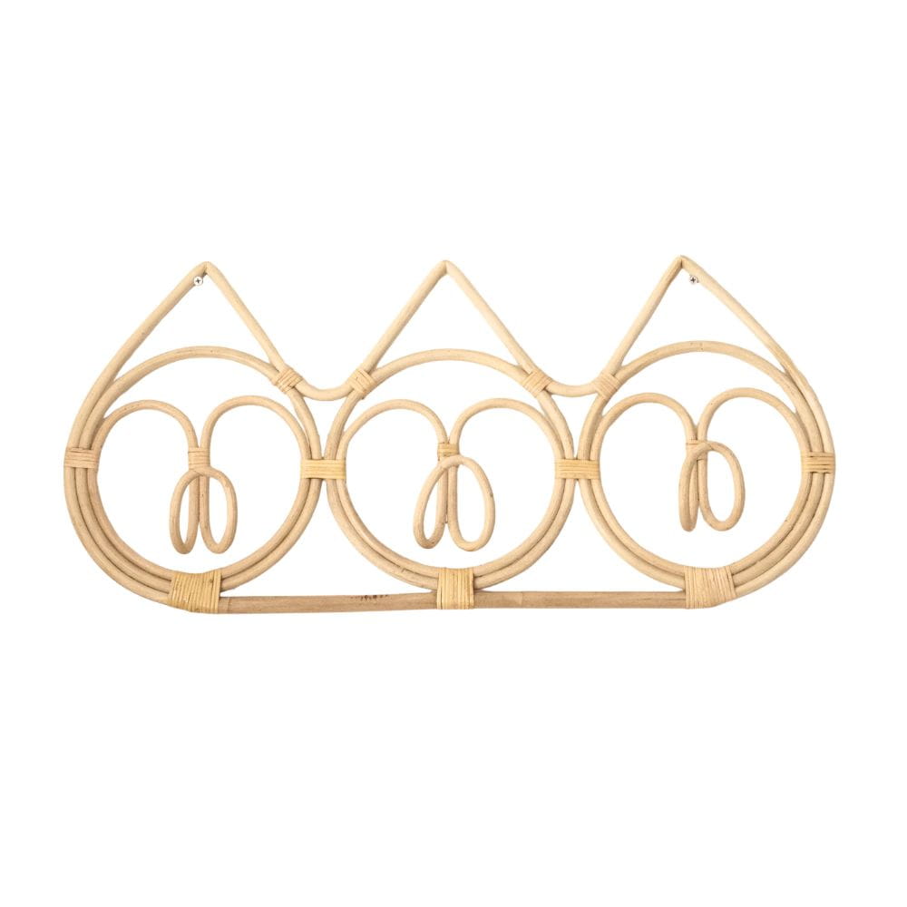 Water Drop Rattan Wall Hook, rattan kids furniture, wholesale, bulk
