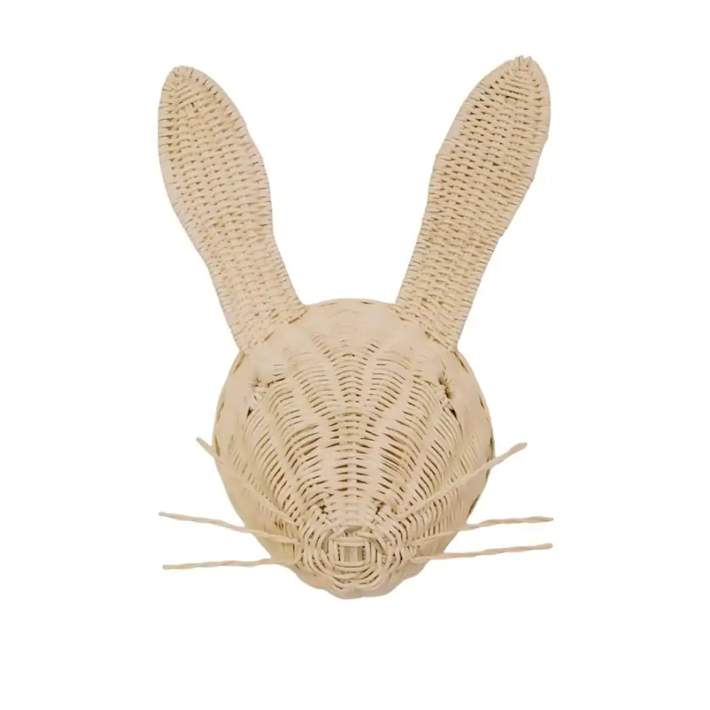 Rattan Bunny Wall Decor, rattan kids toys, rattan kids furniture, wholesale, bulk