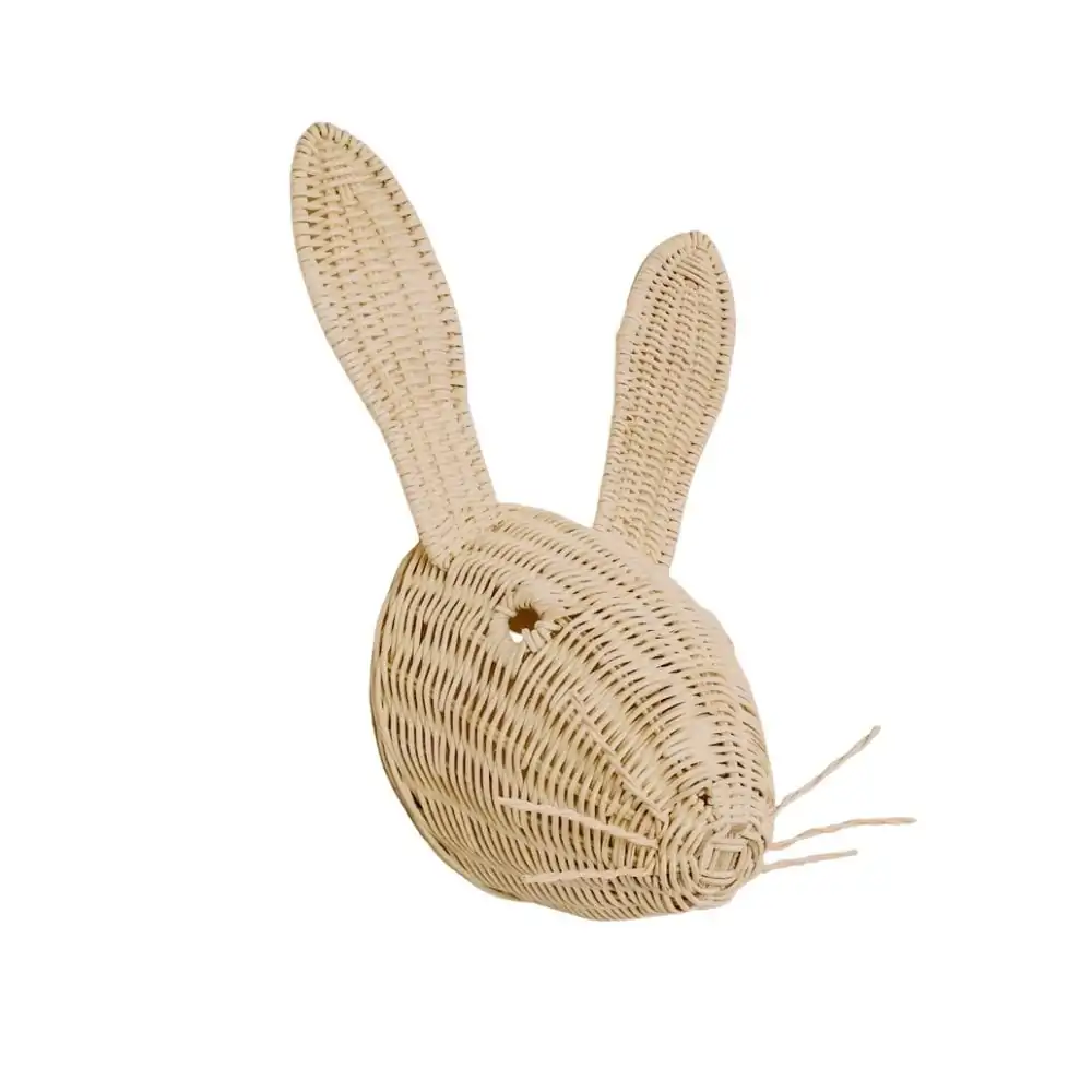Rattan Bunny Wall Decor, rattan kids toys, rattan kids furniture, wholesale, bulk