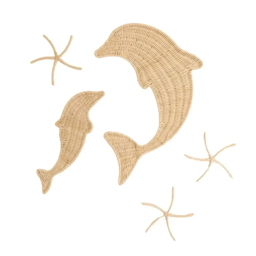 Rattan Dolphin Sea Animal Wall Decor, rattan kids toys, rattan kids furniture, wholesale, bulk