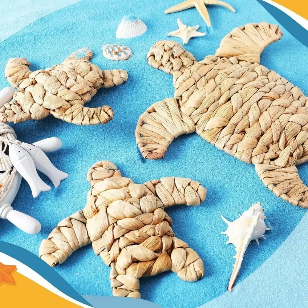 Water Hyacinth Sea Turtle Wall Decor, rattan kids toys, rattan kids furniture, wholesale, bulk