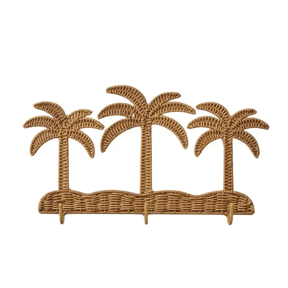 Rattan 3 Palms Kids Wall Hook, rattan kids furniture, wholesale, bulk