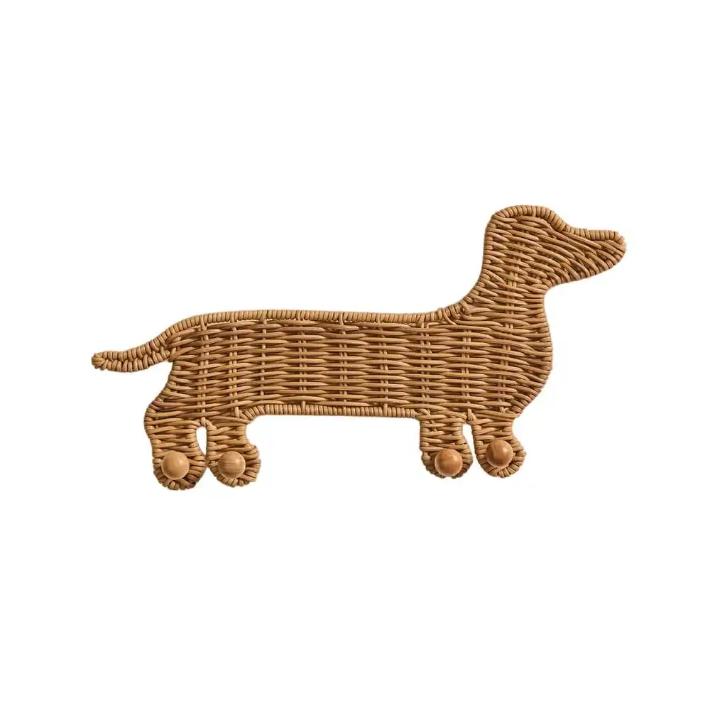 Rattan Dog Wall Hook Kids Room, rattan kids furniture, wholesale, bulk