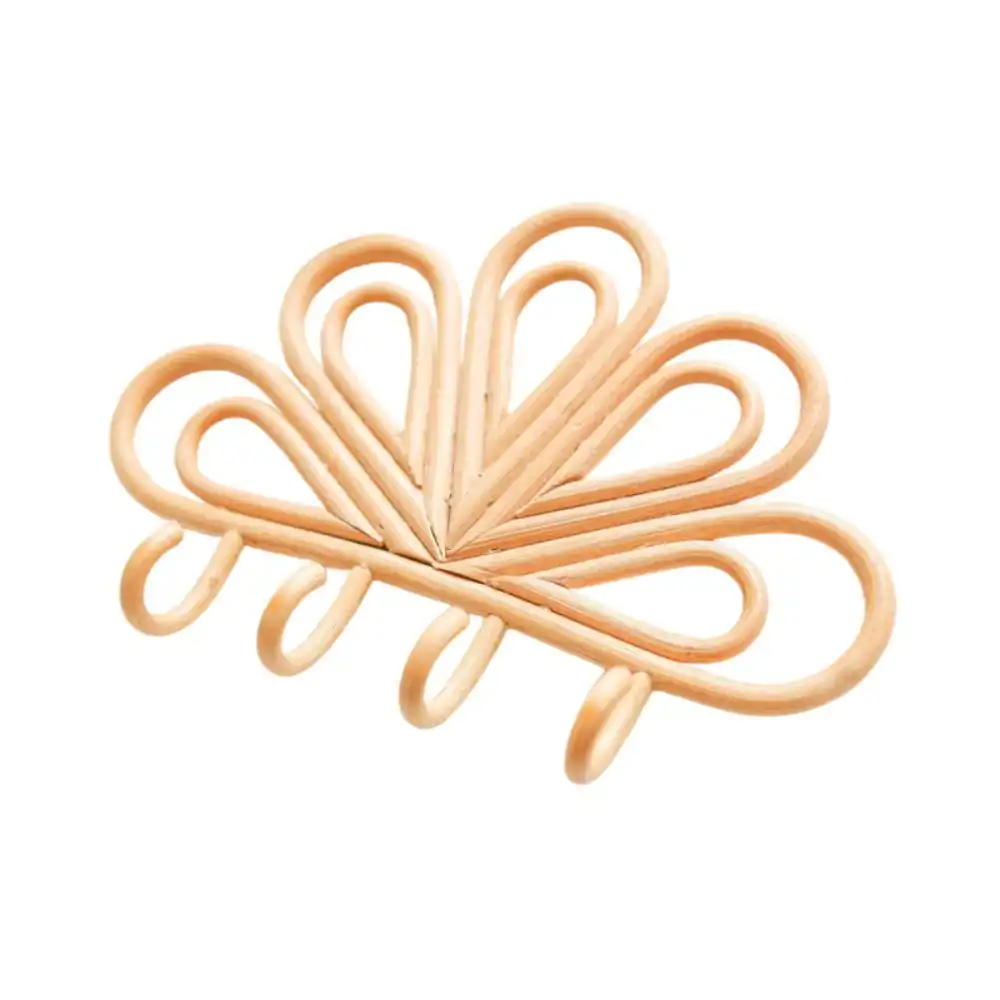Peacock Rattan Wall Hook Children's Room, rattan kids furniture, wholesale, bulk