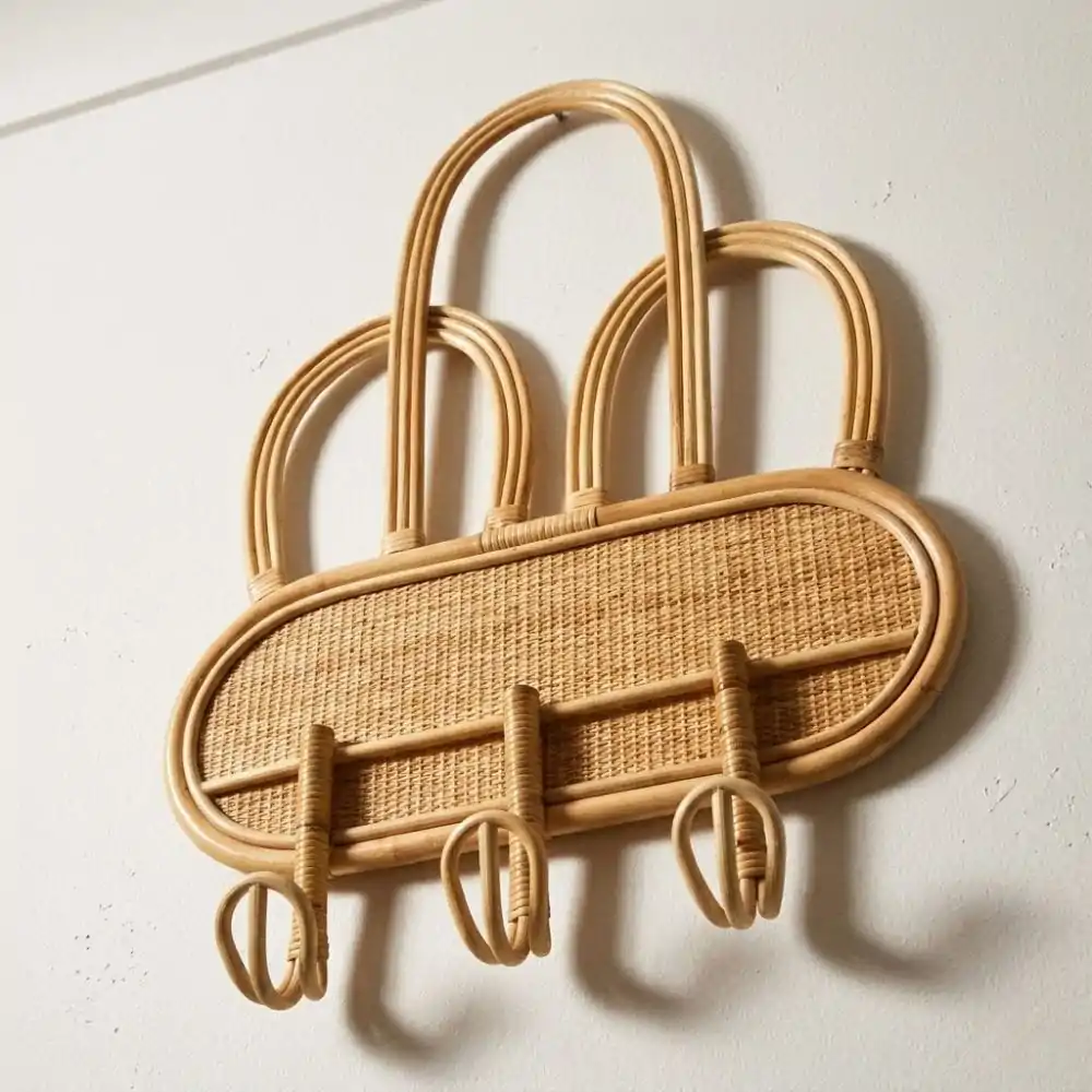 Rattan Baby Room Wall Hanger Hook, rattan kids furniture, wholesale, bulk