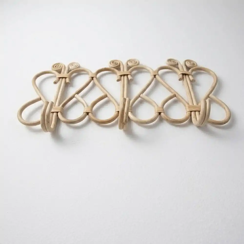 Rattan Butterfly Wall Hook, rattan kids furniture, wholesale, bulk