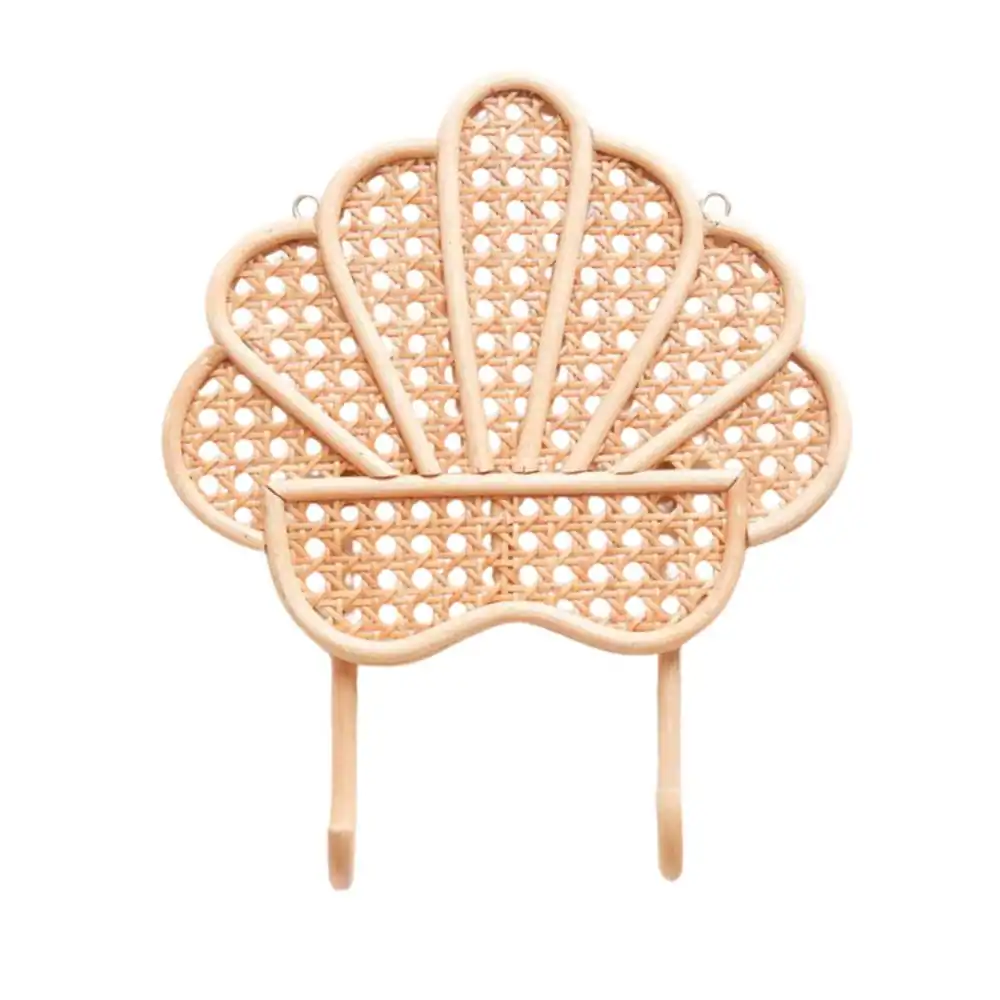 Rattan Shell Wall Hook, rattan kids furniture, wholesale, bulk