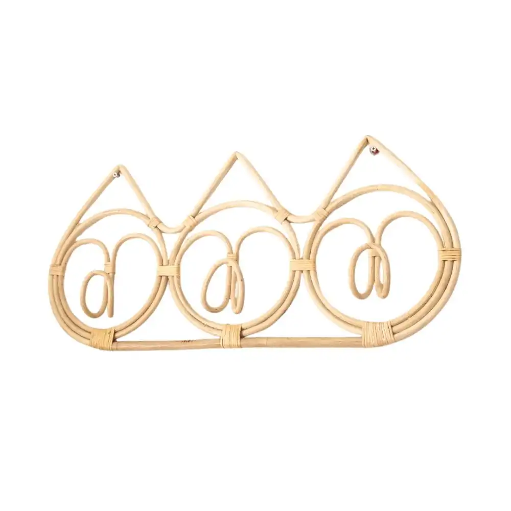 Water Drop Rattan Wall Hook, rattan kids furniture, wholesale, bulk