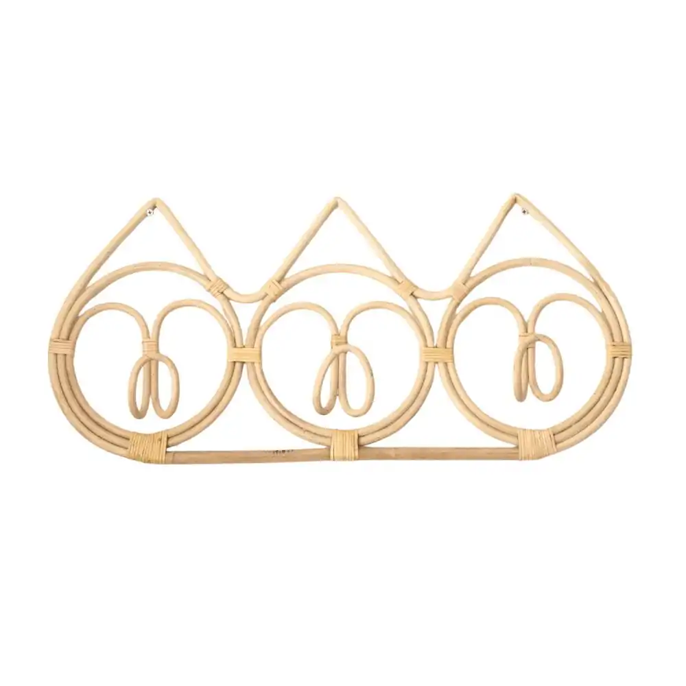 Water Drop Rattan Wall Hook, rattan kids furniture, wholesale, bulk